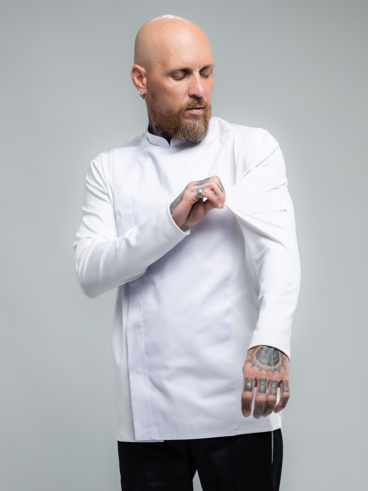 Veste de cuisine professionnelle pour homme à manches longues