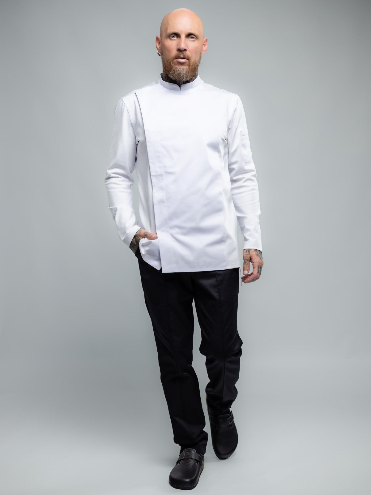Veste de cuisine professionnelle pour homme à manches longues