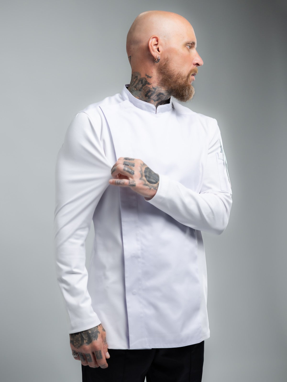 Veste de cuisine professionnelle pour homme à manches longues