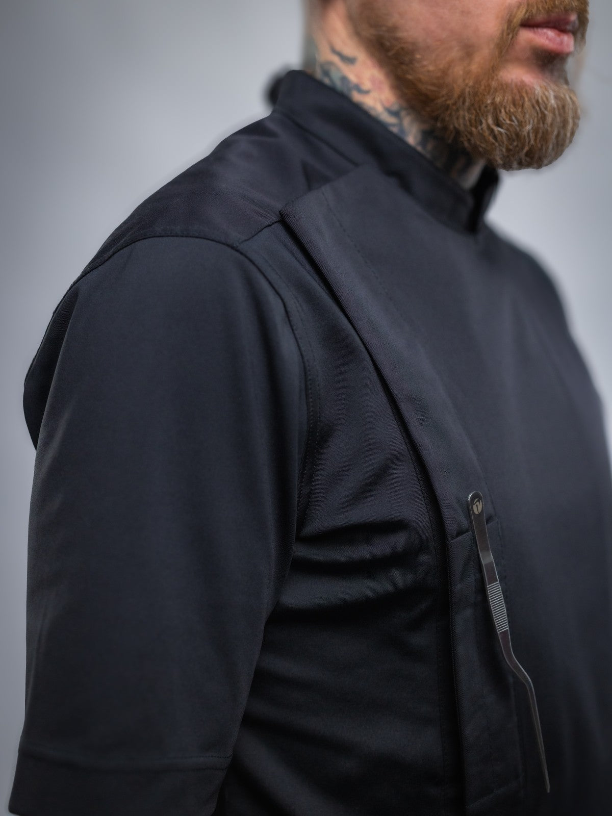 Veste de cuisine professionnelle pour homme, manches courtes