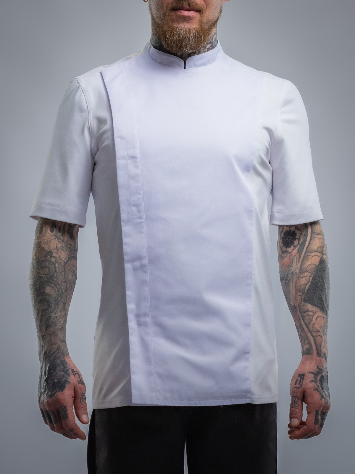Veste de cuisine professionnelle pour homme, manches courtes