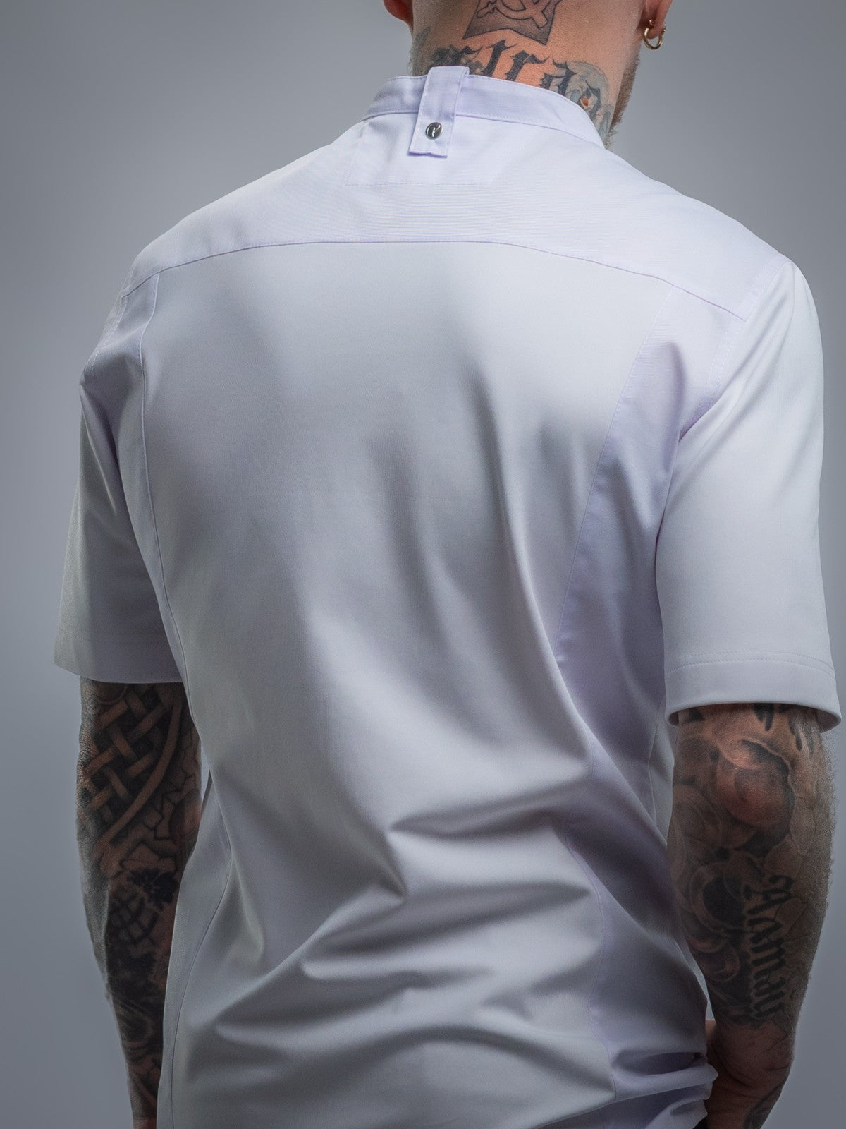 Veste de cuisine professionnelle pour homme, manches courtes