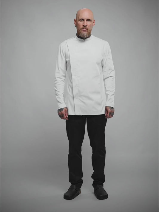 Veste de cuisine professionnelle pour homme à manches longues